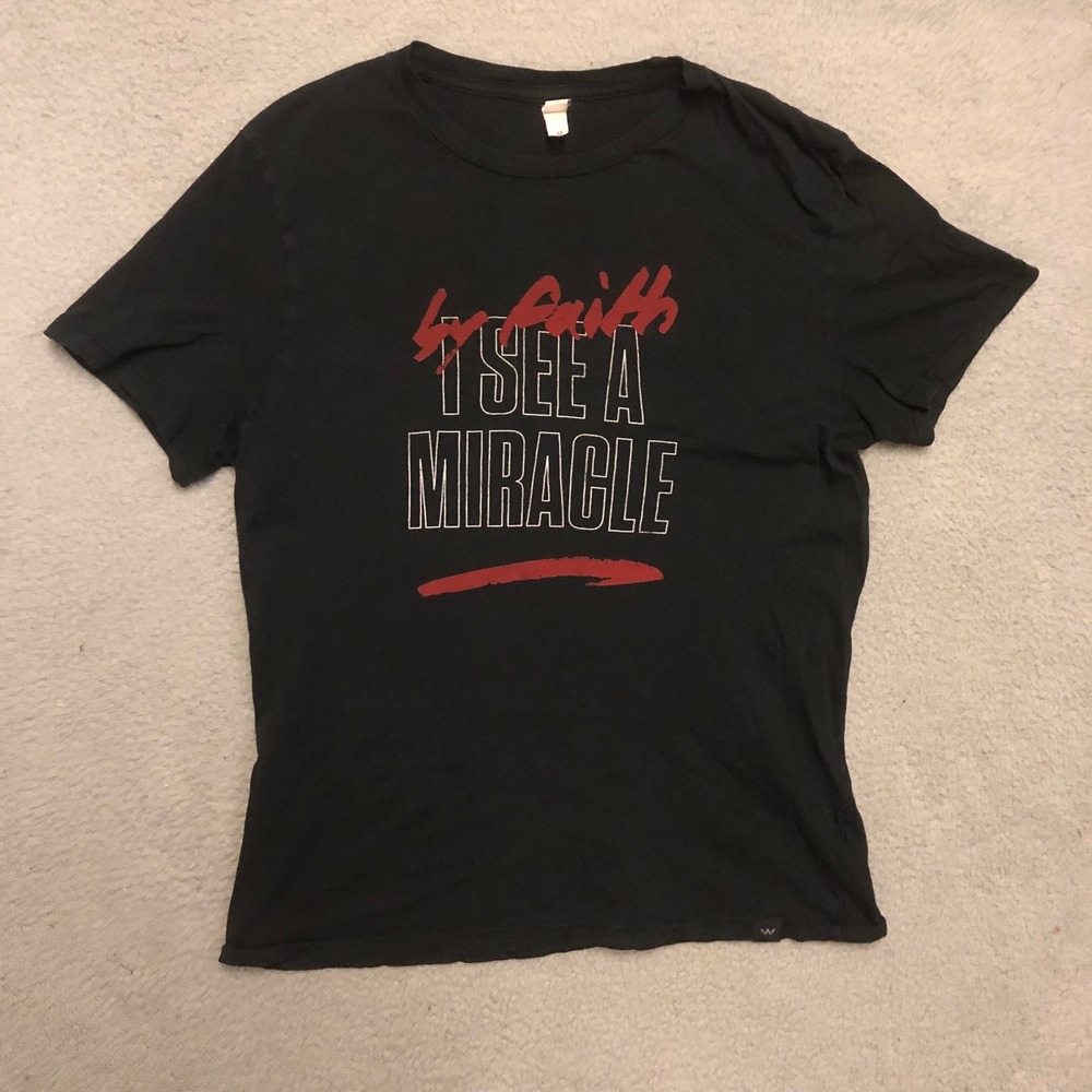 Elevation Worship By Faith I See A Miracle Vtg Graphic Tee Black Medium